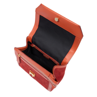 Sac rabat M Ninon en cuir lisse - Vermeil