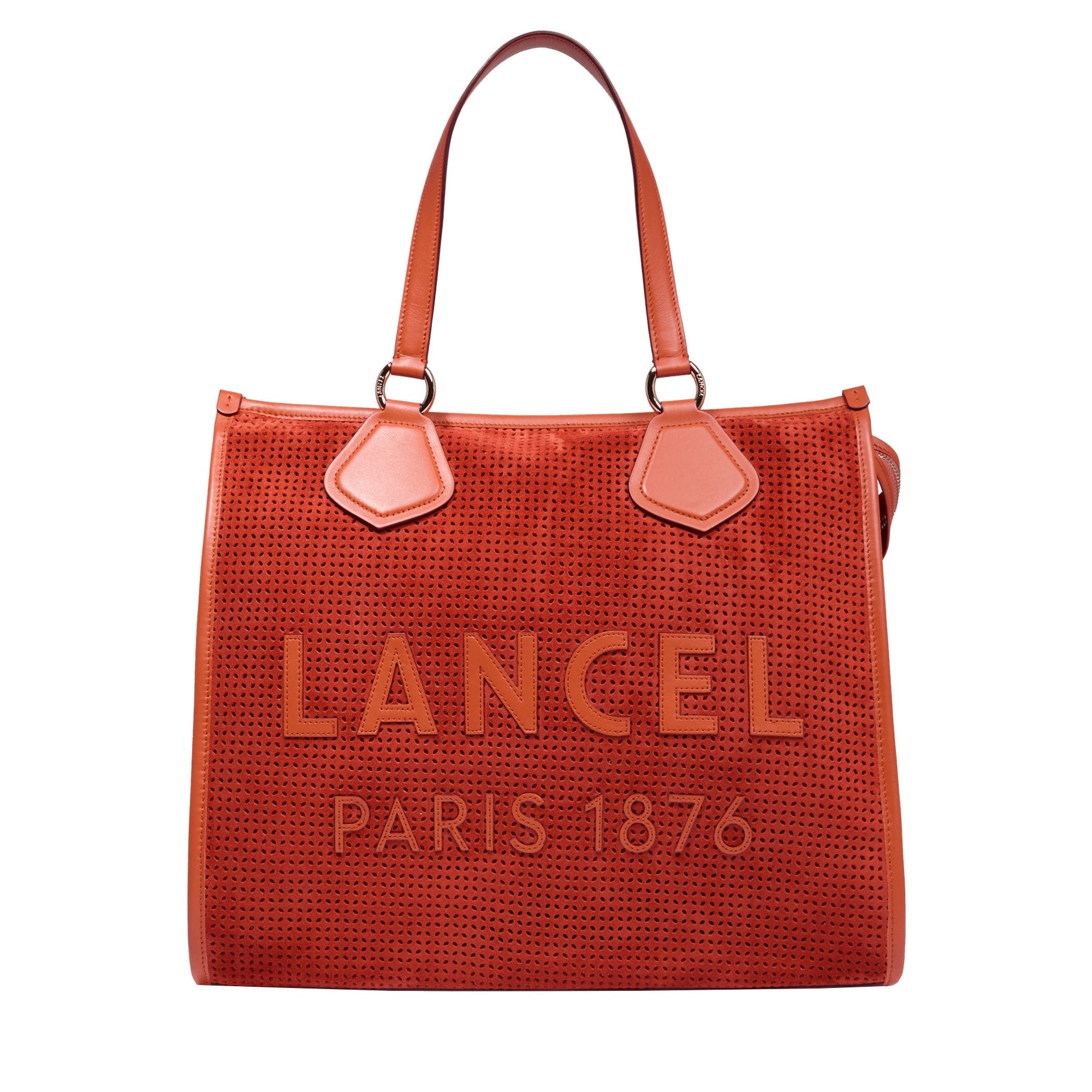 Sac cabas zippé L en cuir - Vermeil