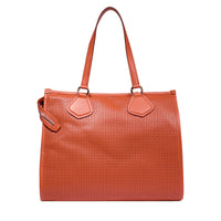 Sac cabas zippé L en cuir - Vermeil