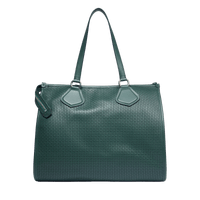 Sac cabas zippé Lancel tote L en cuir lisse - Vert Imprial