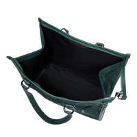 Sac cabas zippé Lancel tote L en cuir lisse - Vert Imprial