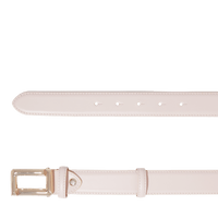 Ceinture Angèle 30mm ajustable boucle en cuir lisse - Rose Quartz