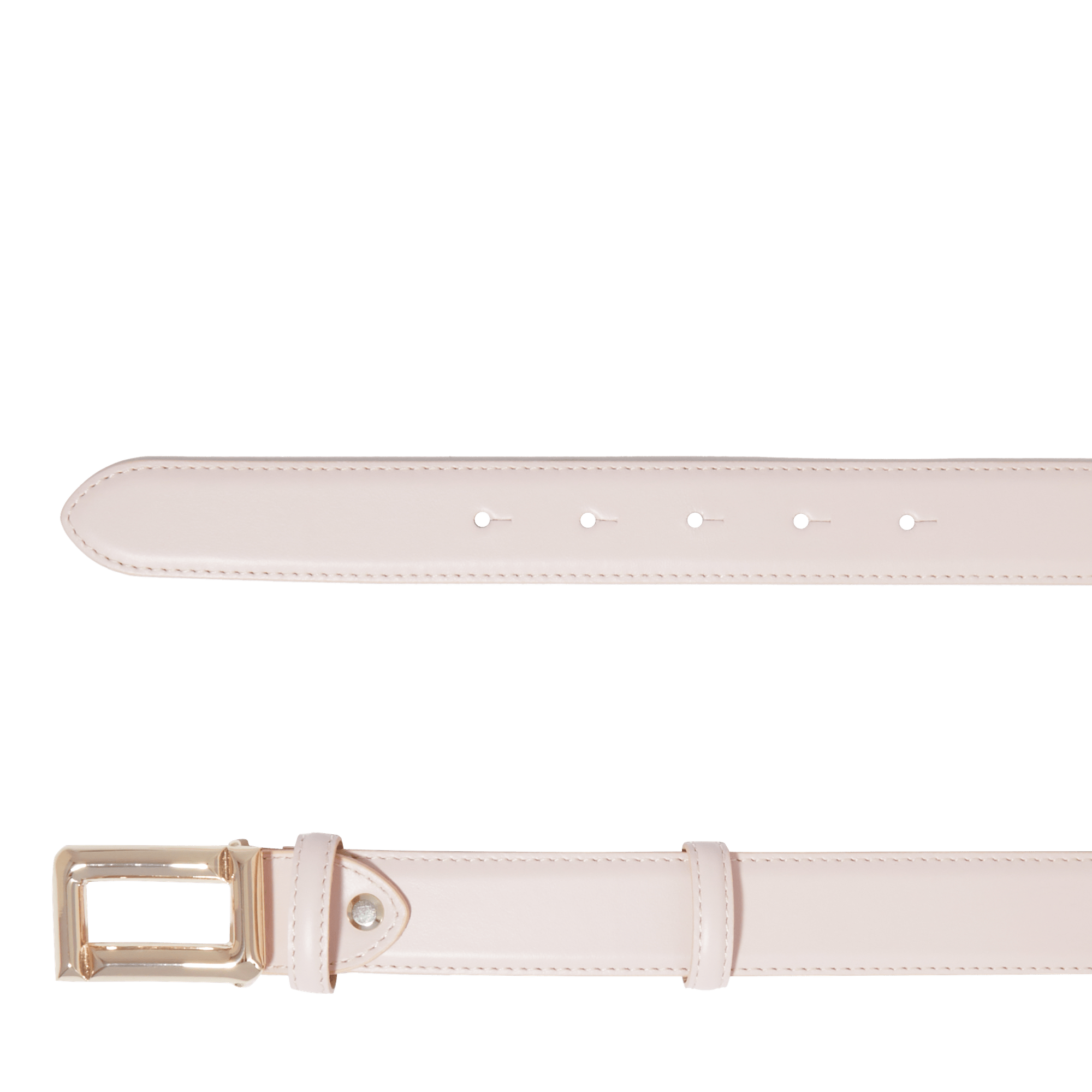 Ceinture Angèle 30mm ajustable boucle en cuir lisse - Rose Quartz