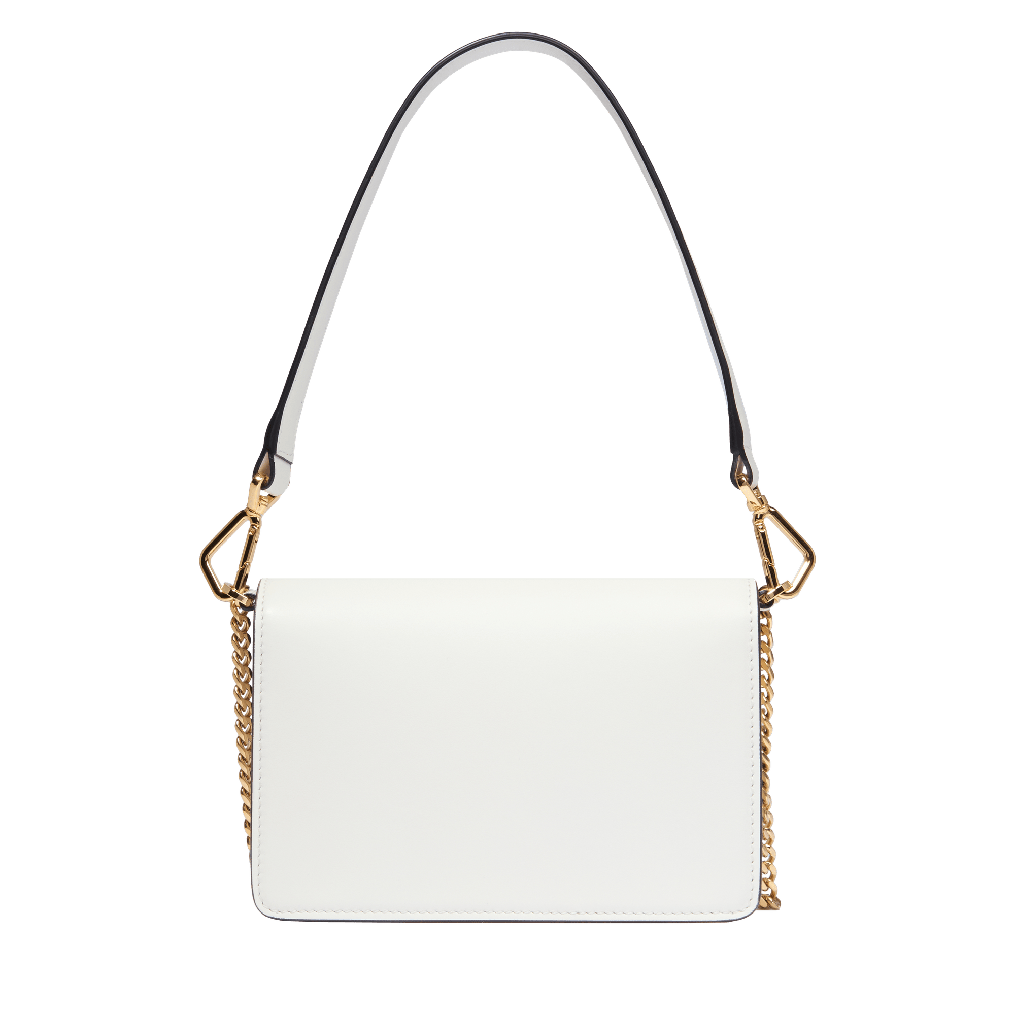 Mini sac rabat Angèle en cuir lisse - Neige
