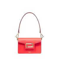 Mini sac rabat Angele en cuir - Rouge Baiser