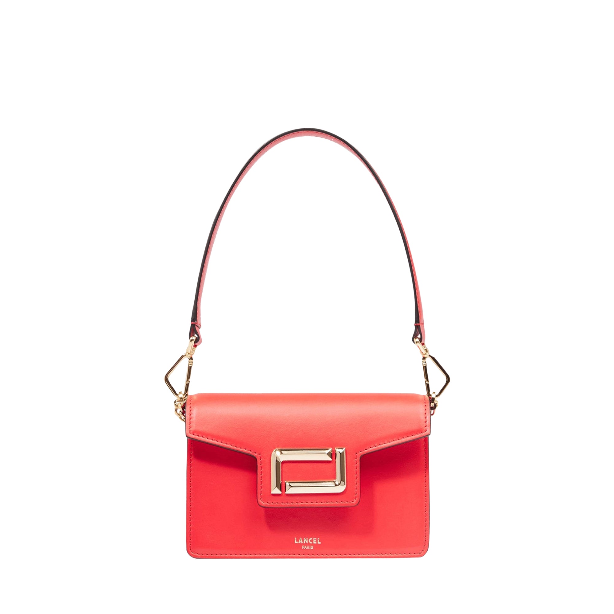 Mini sac rabat Angele en cuir - Rouge Baiser