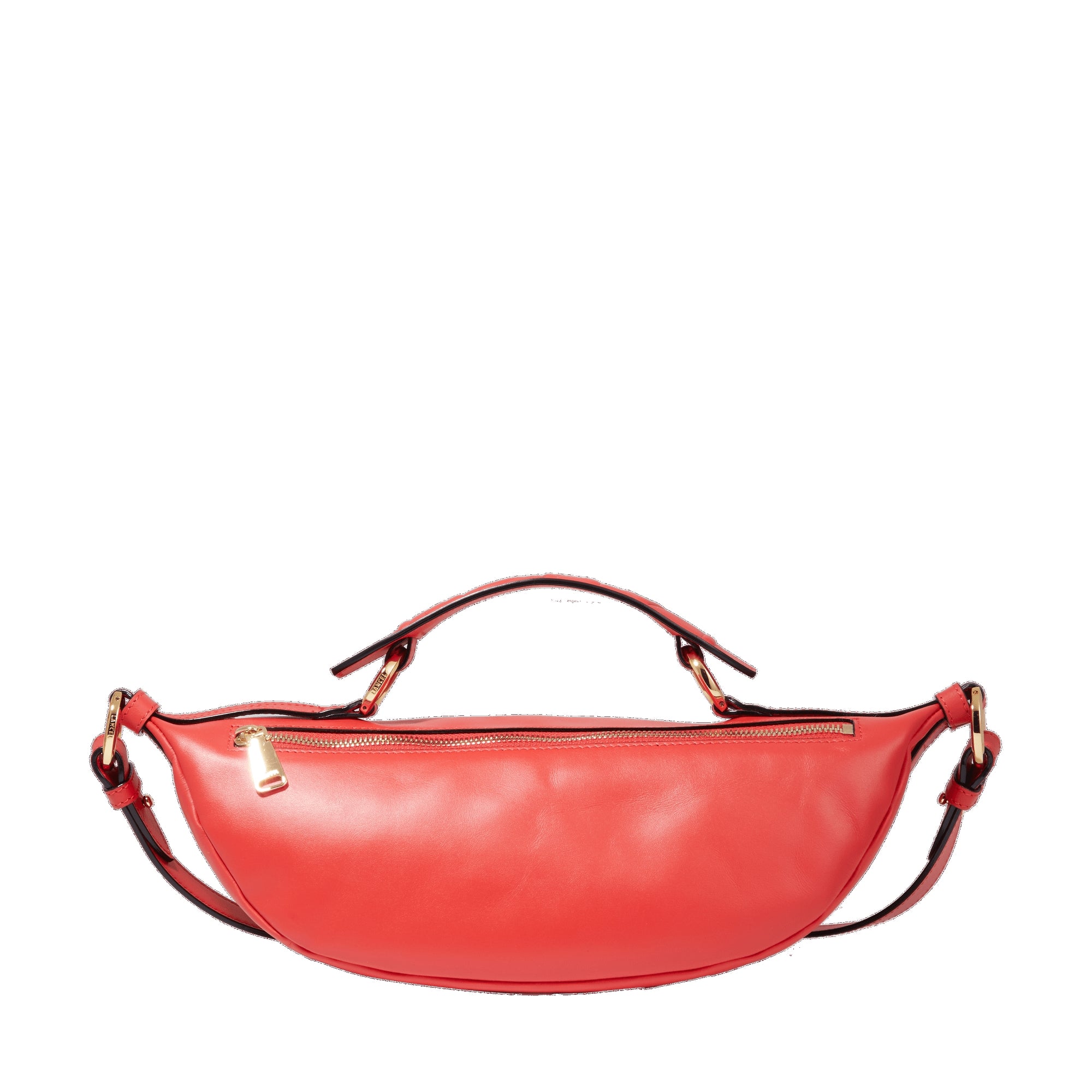 Sac porté croisé zippé S Origami en cuir - Multicolore Tomate