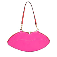 Pochette Origami en cuir lisse - Tomate