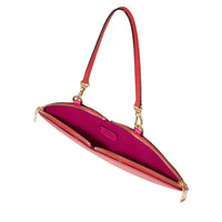 Pochette Origami en cuir lisse - Tomate