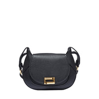 Sac besace Paulette M en cuir grainé - Noir