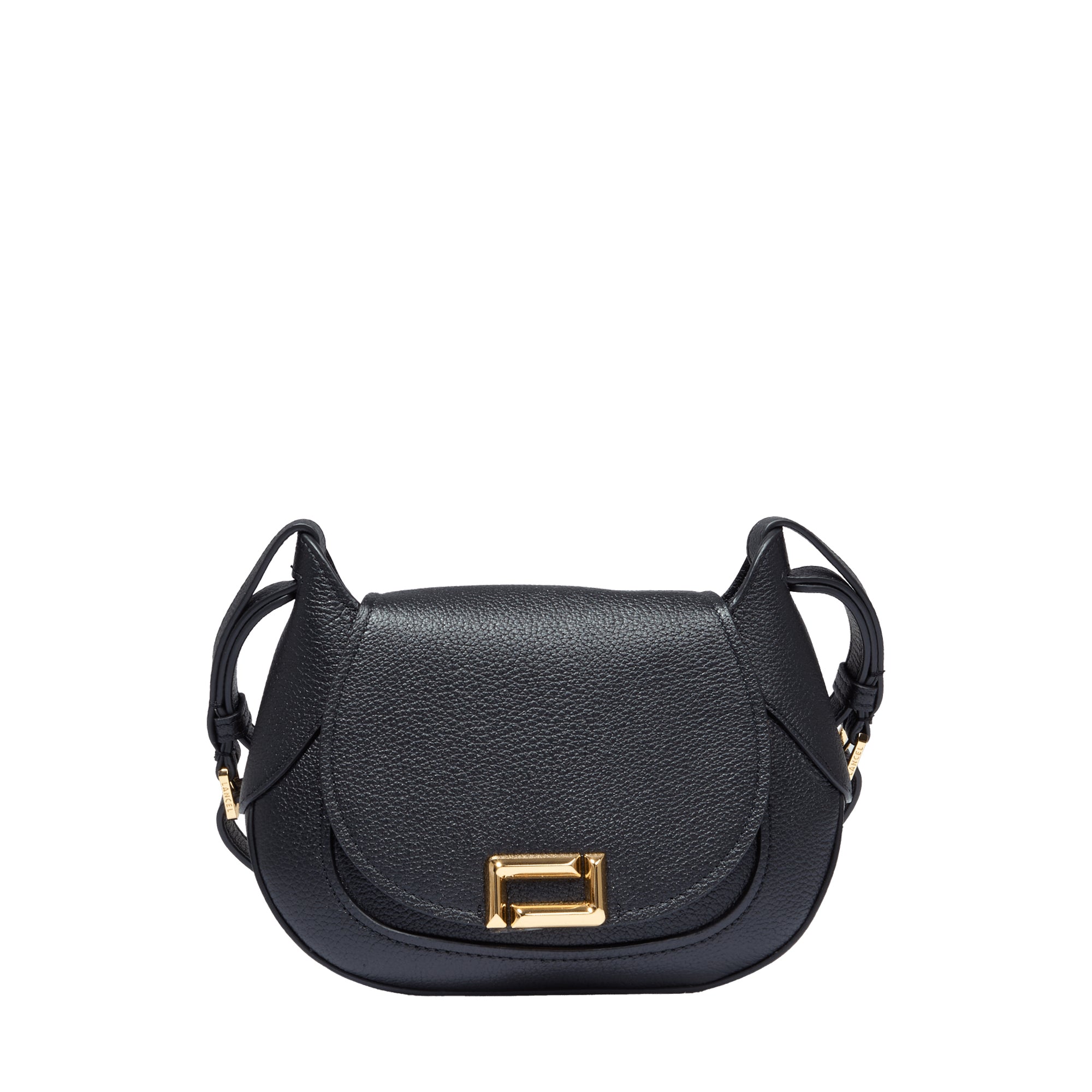 Sac besace Paulette M en cuir grainé - Noir