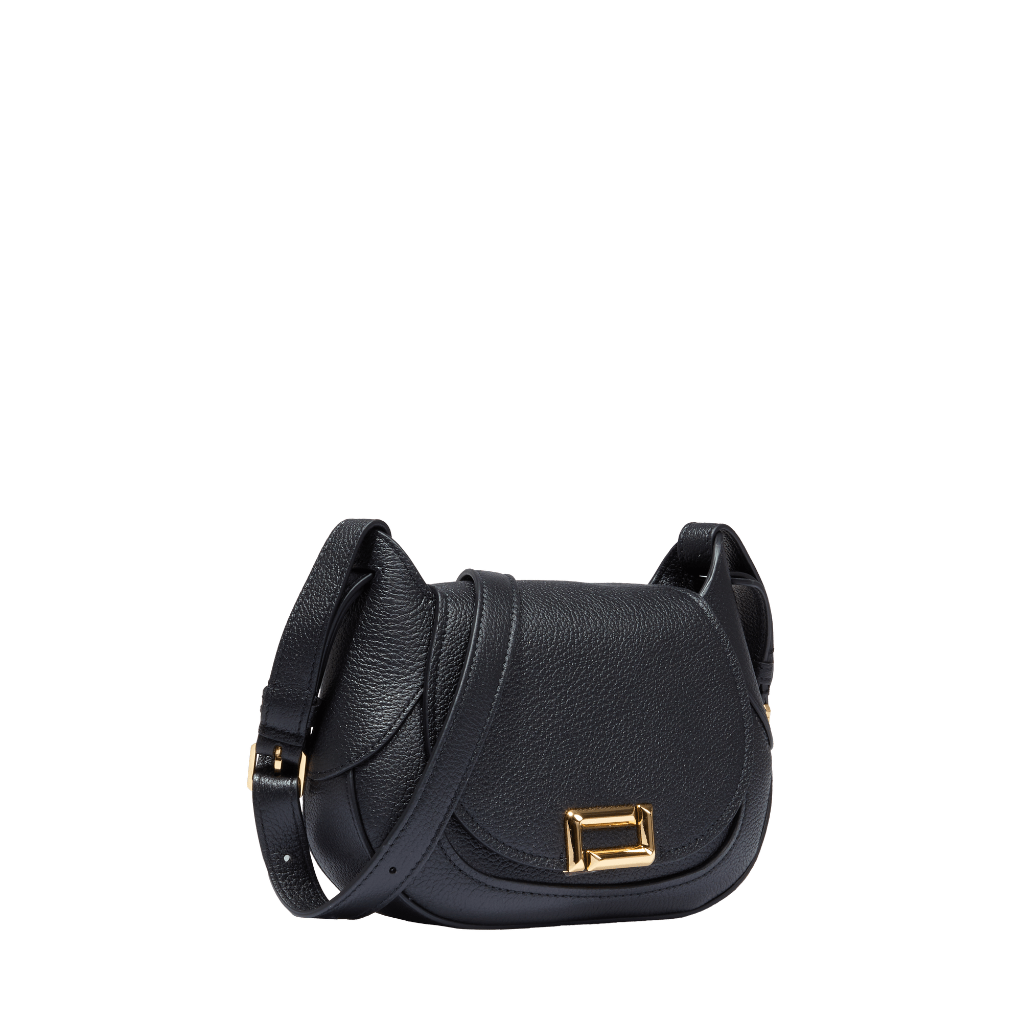 Sac besace Paulette M en cuir grainé - Noir