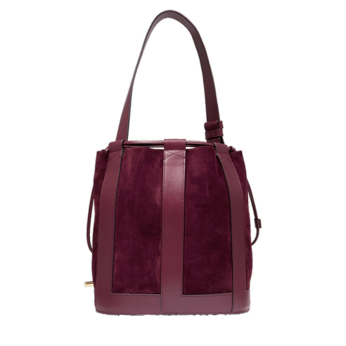 Sac seau M Elles en cuir - Cassis