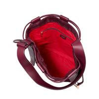 Sac seau M Elles en cuir - Cassis