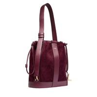 Sac seau M Elles en cuir - Cassis