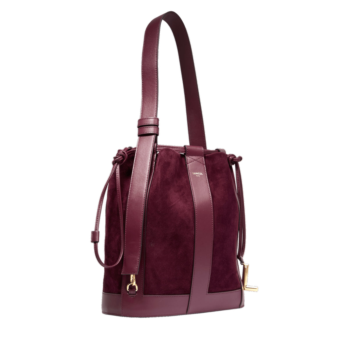 Sac seau M Elles en cuir - Cassis