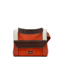 M Ninon leather flap bag - Multicoloured & Orange