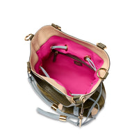 Sac seau M Premier Flirt en cuir - Multicolore & Kaki foncé