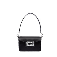 Mini sac rabat Angele en cuir - Noir