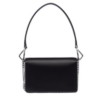 Mini sac rabat Angele en cuir - Noir