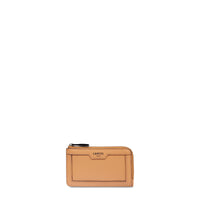 Charlie zipped leather card holder - Camel