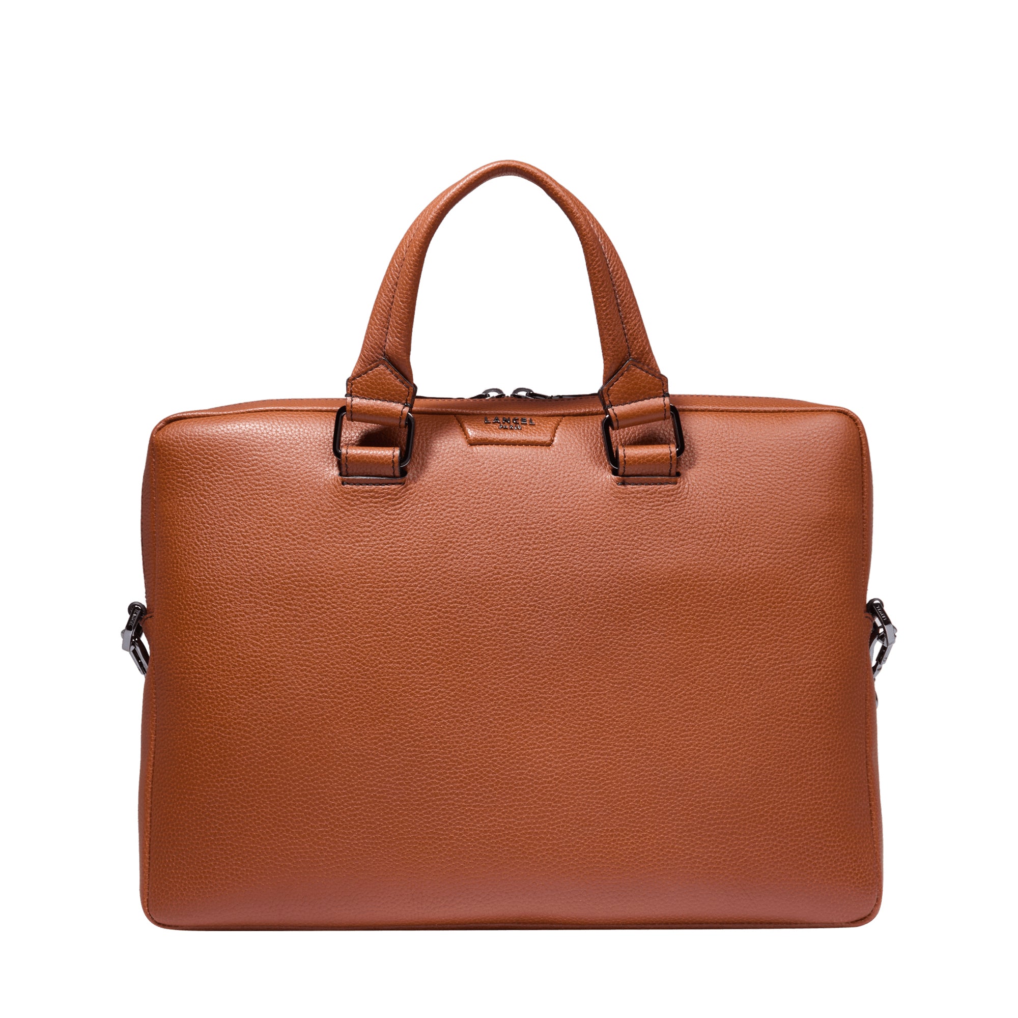Porte-documents Come en cuir grainé - Cognac
