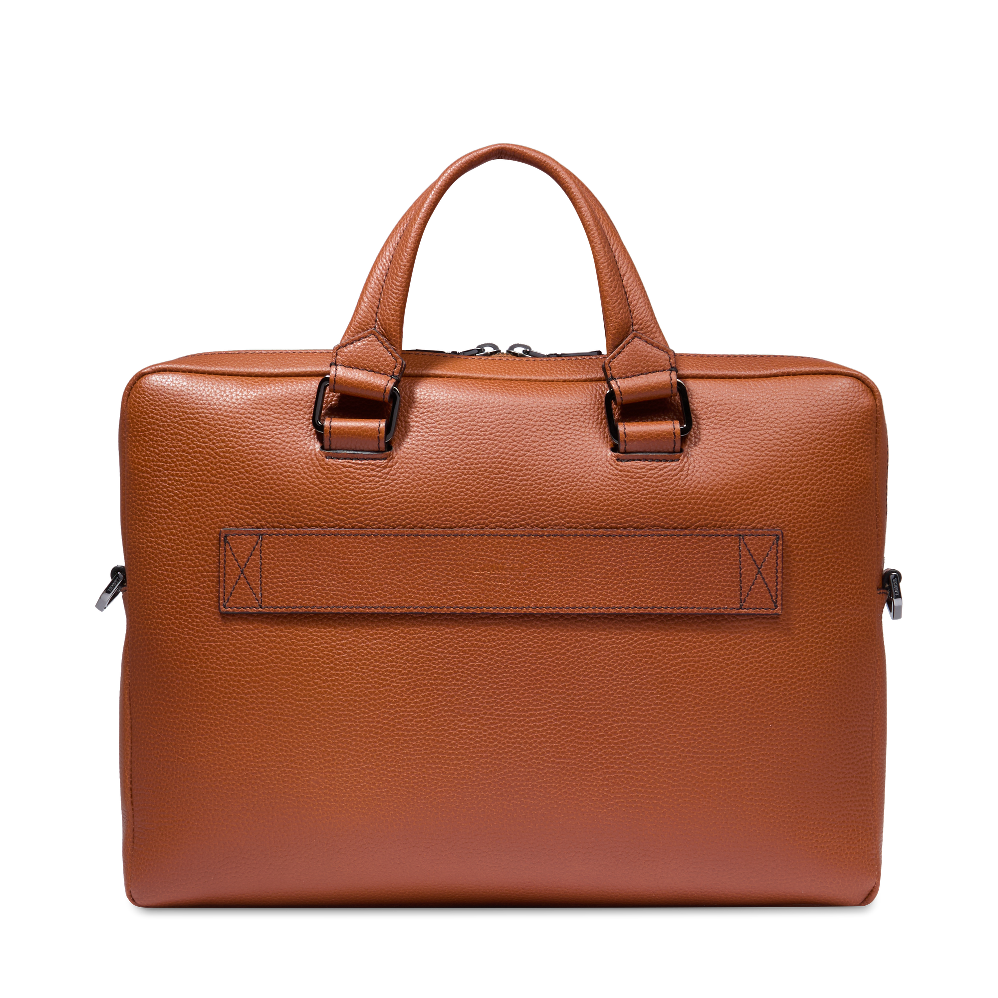 Porte-documents Come en cuir grainé - Cognac