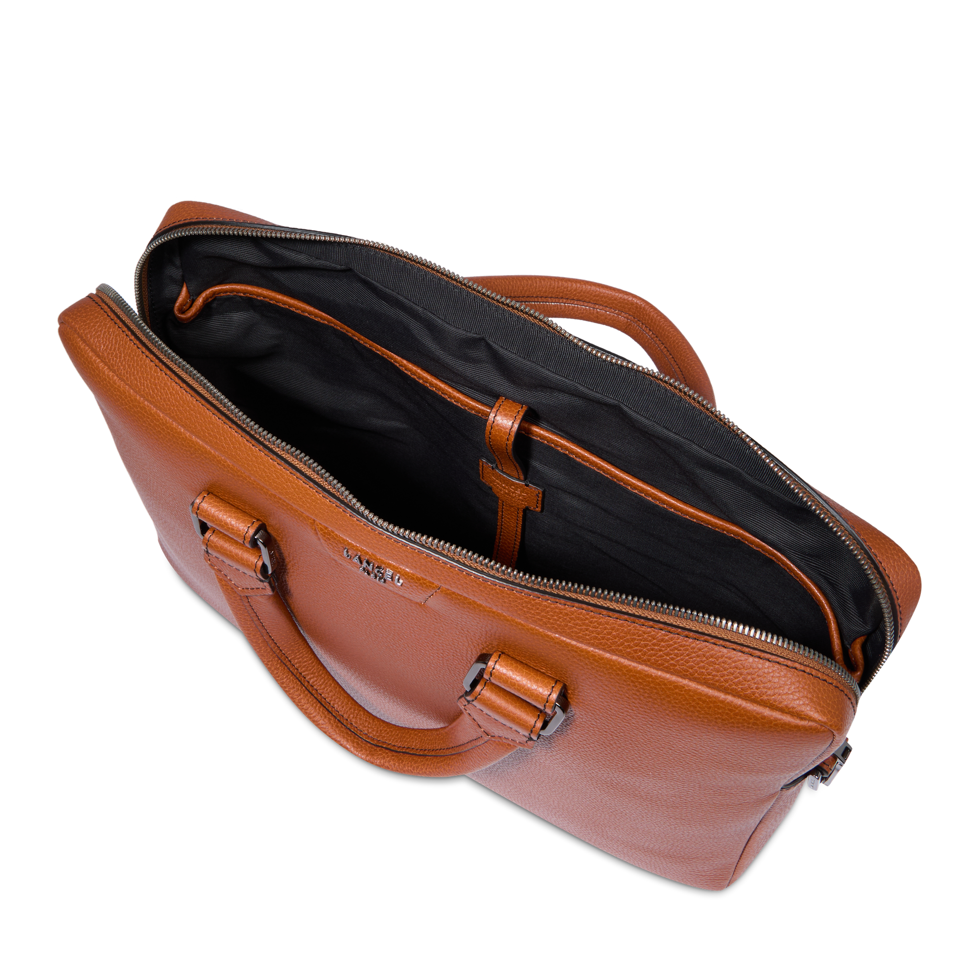 Porte-documents Come en cuir grainé - Cognac