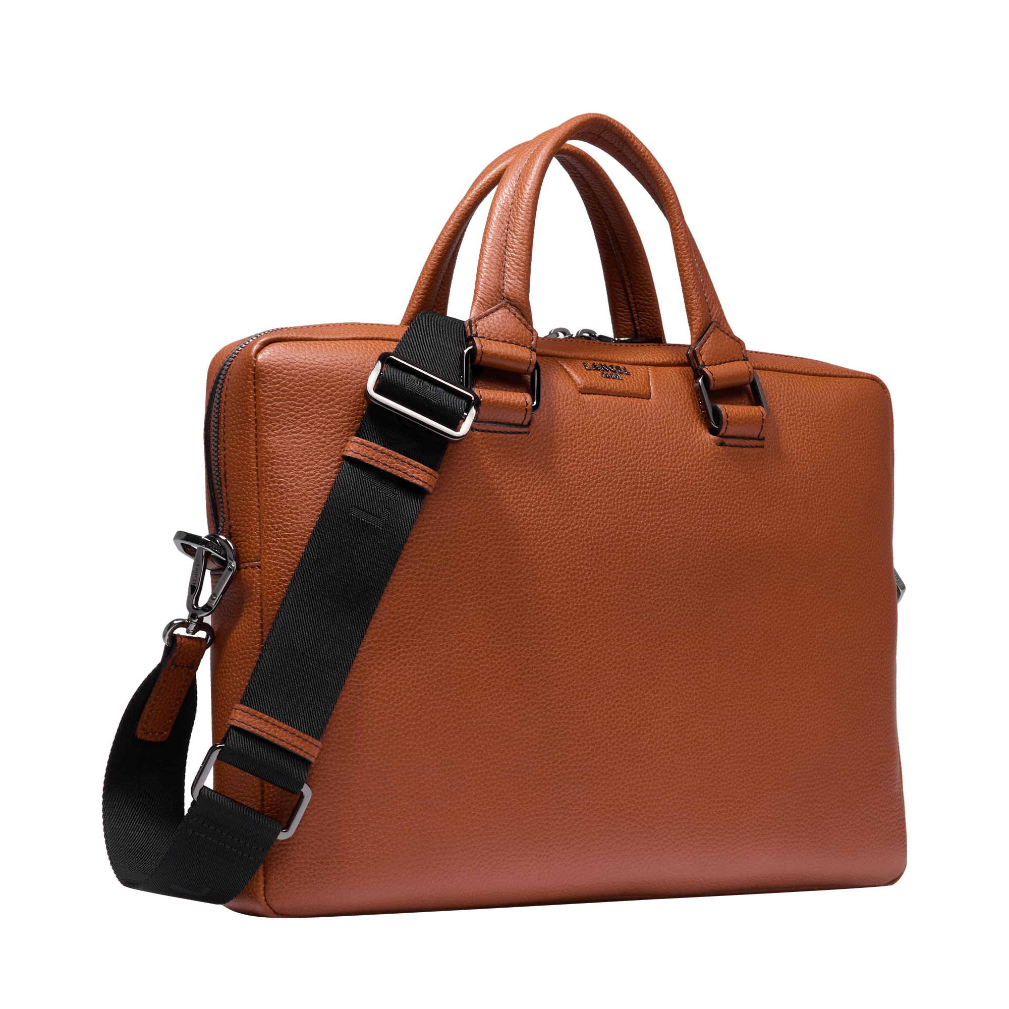 Porte-documents Come en cuir grainé - Cognac