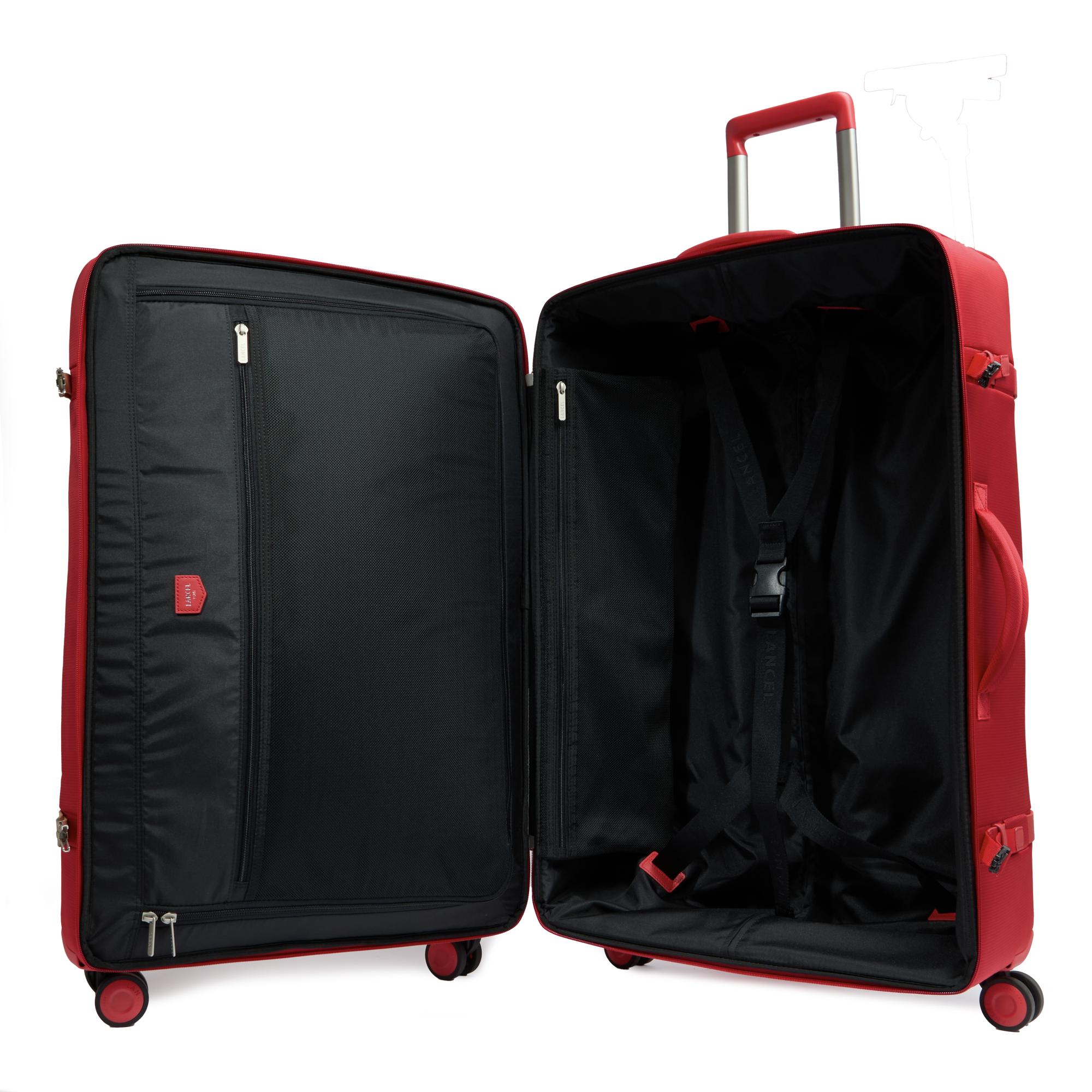Valise large 4 roues split Néo Partance - Rouge