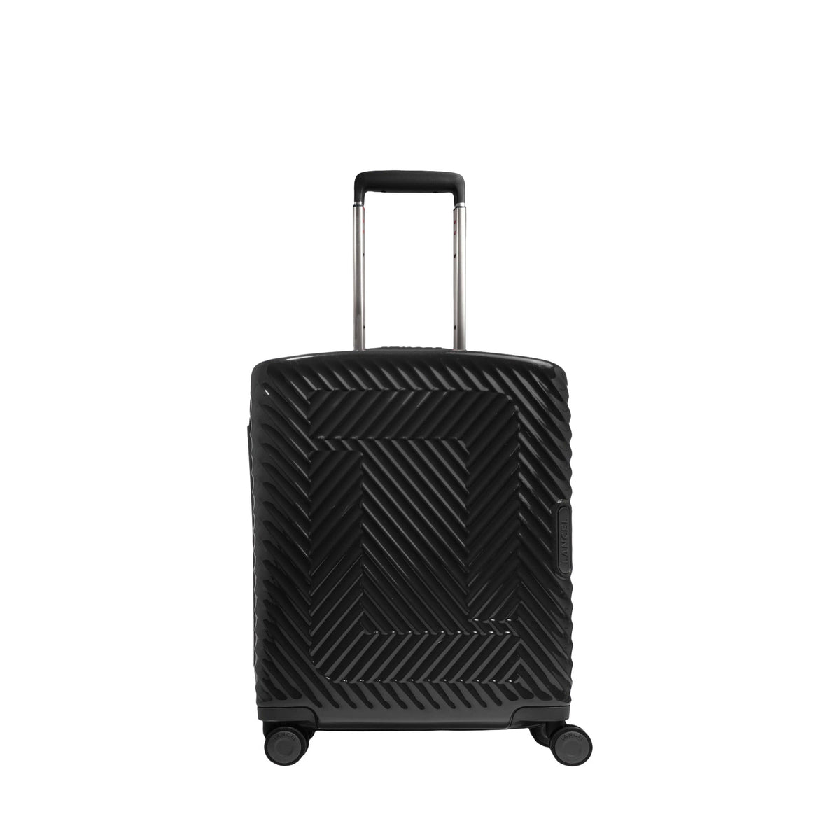 Atlas 4-wheel leather cabin suitcase - Black