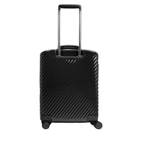 Atlas 4-wheel leather cabin suitcase - Black