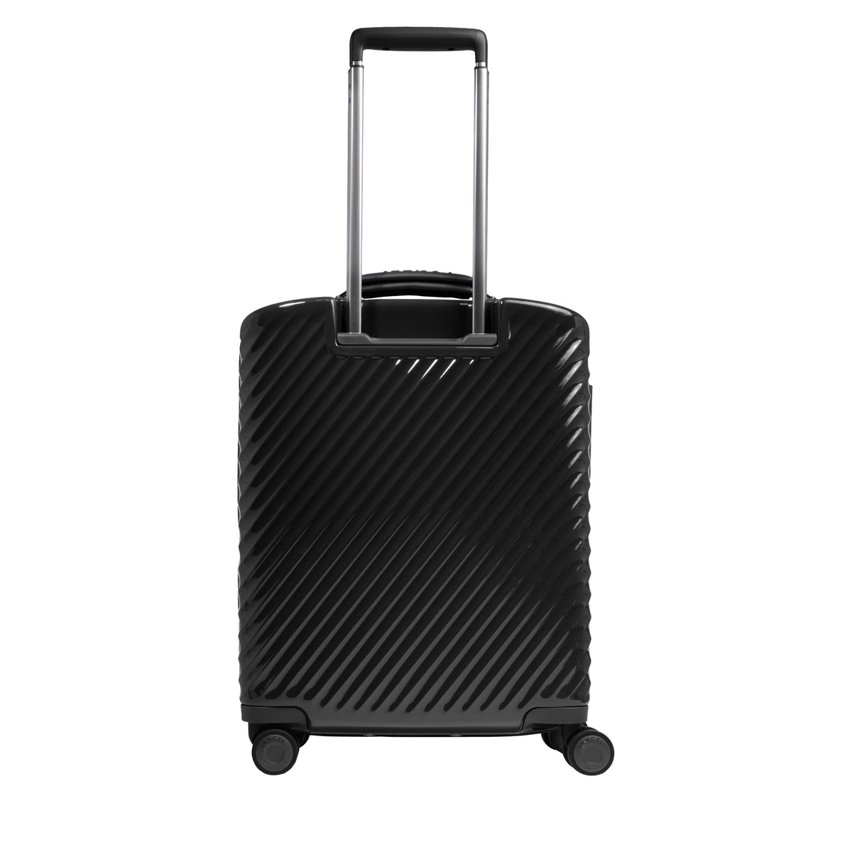 Atlas 4-wheel leather cabin suitcase - Black