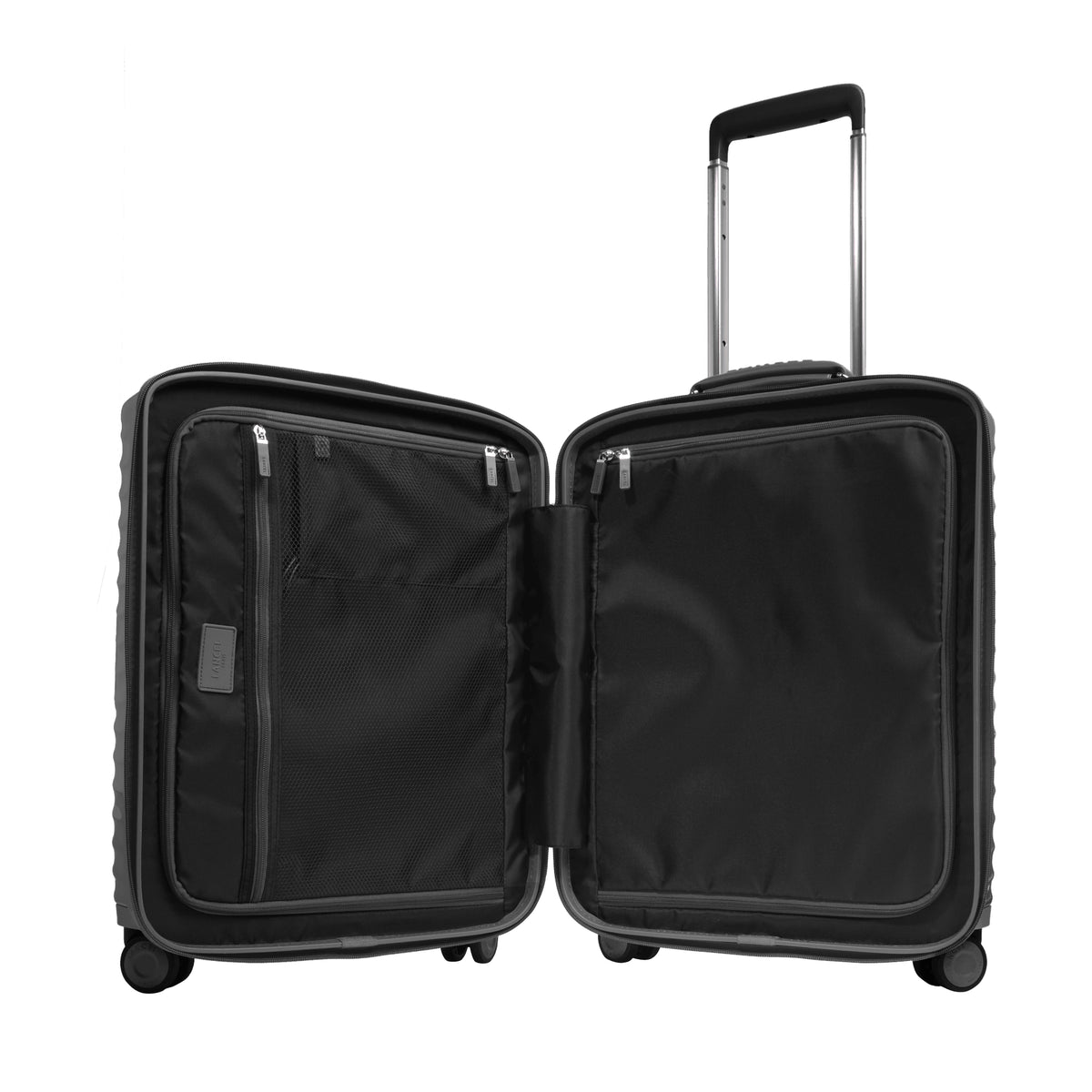 Atlas 4-wheel leather cabin suitcase - Black