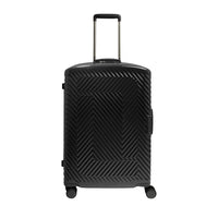 Atlas M 4-wheel leather suitcase - Black