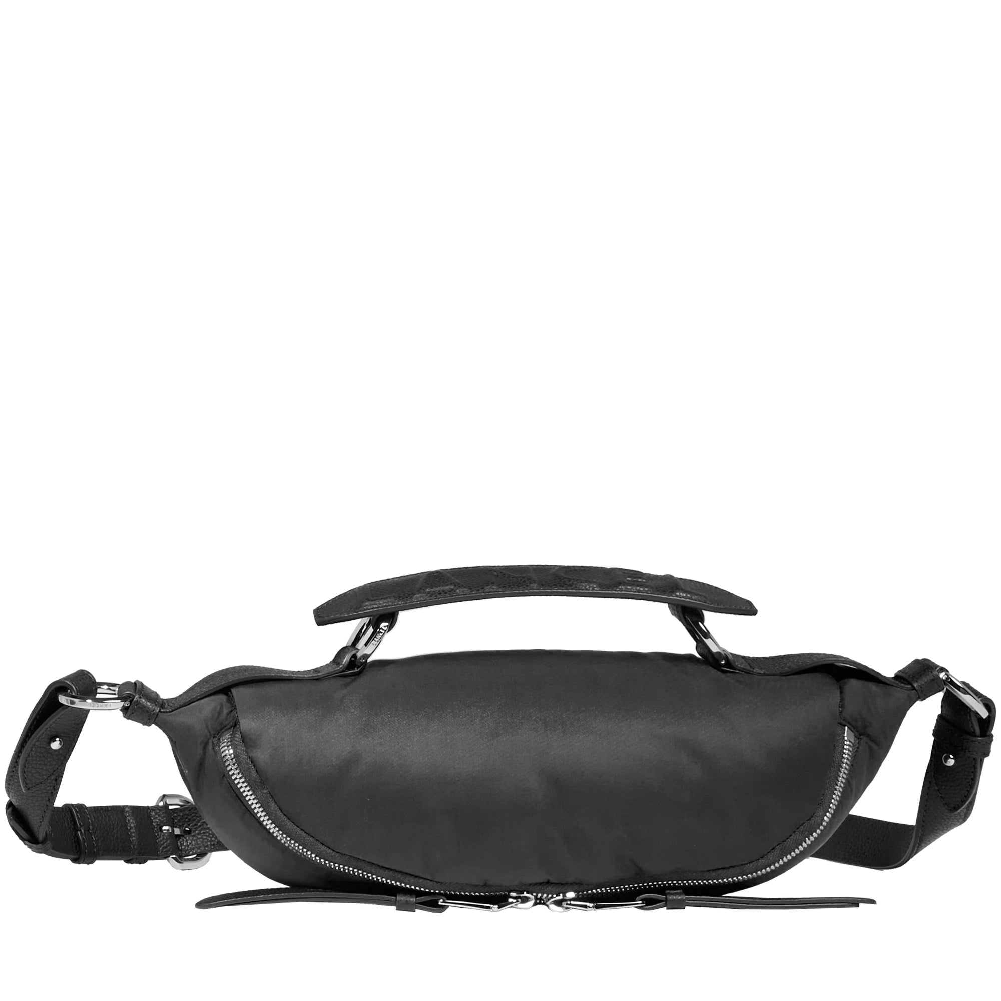 Sac porté croisé zippé S Origami - Noir