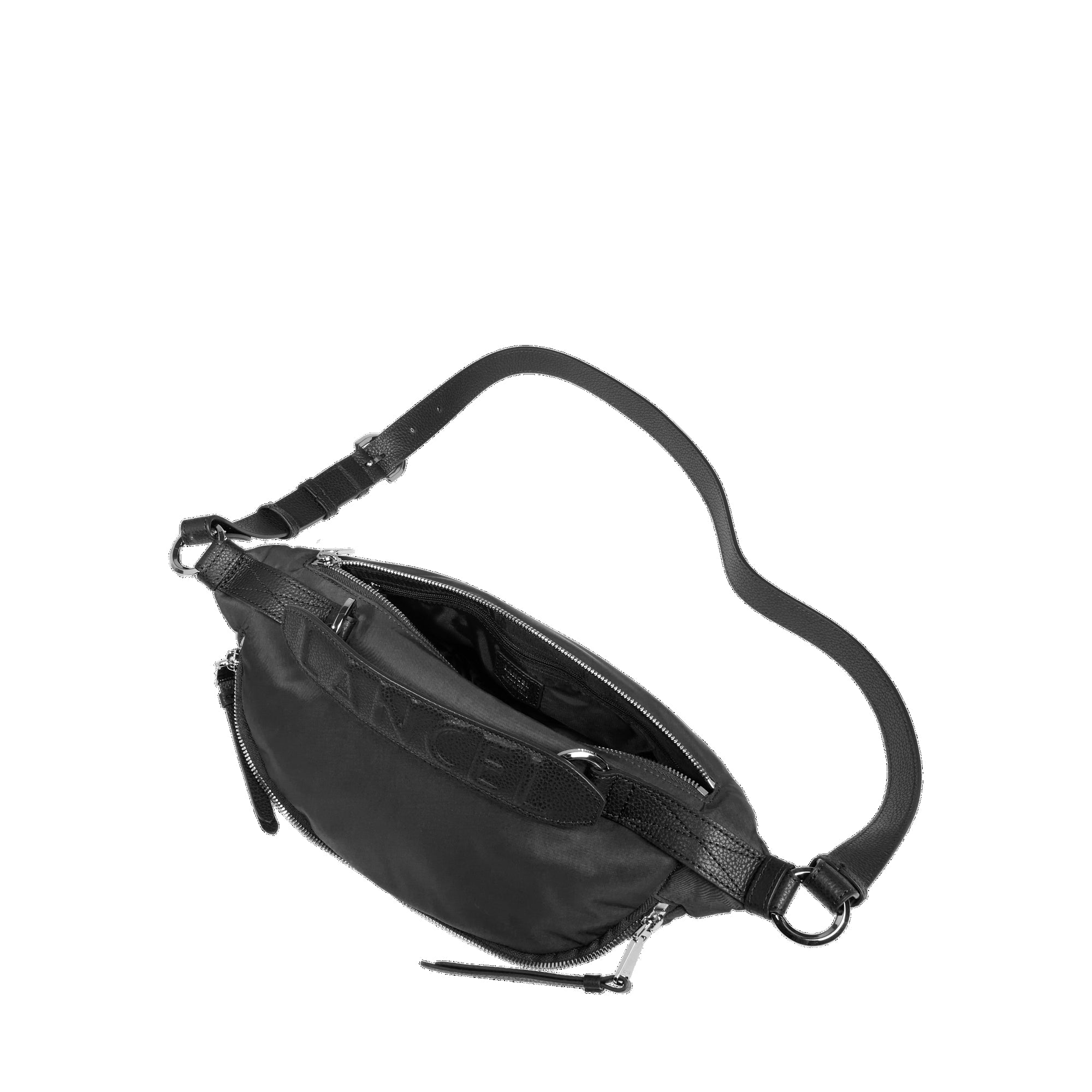 Sac porté croisé zippé S Origami - Noir