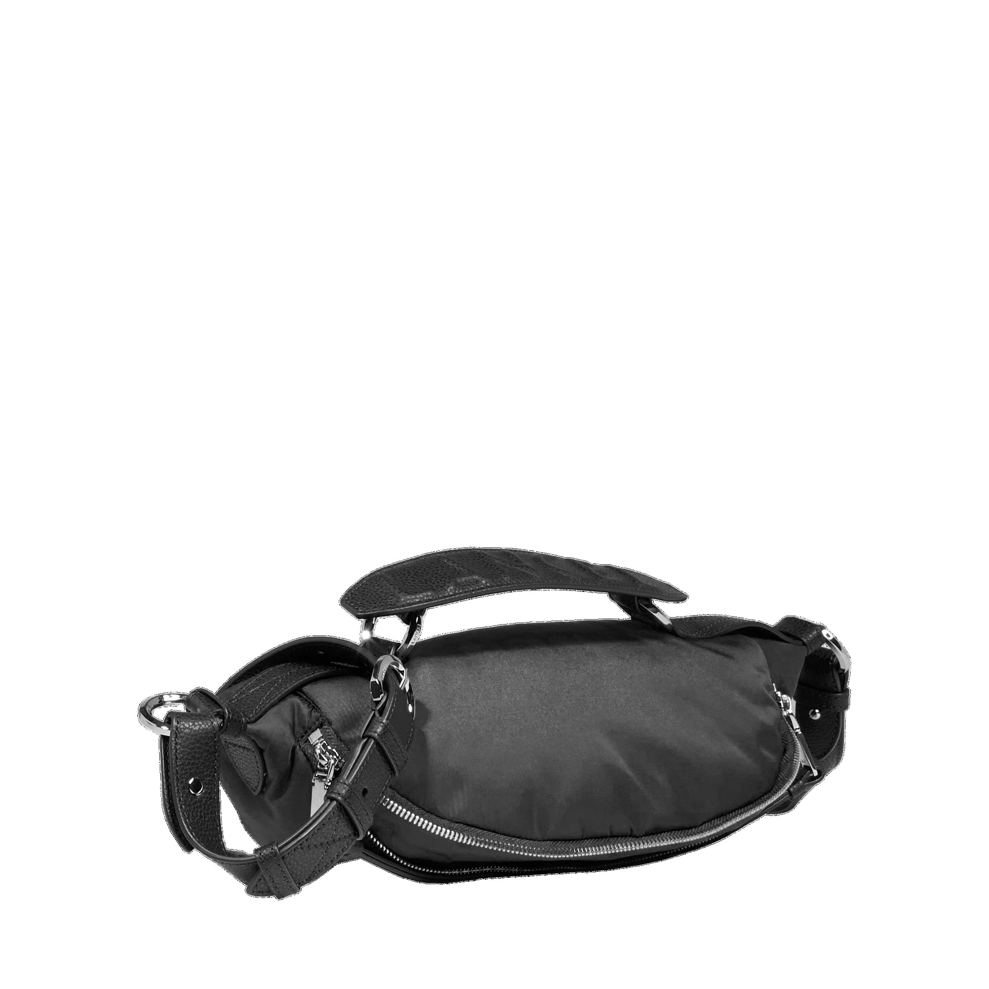 Sac porté croisé zippé S Origami - Noir