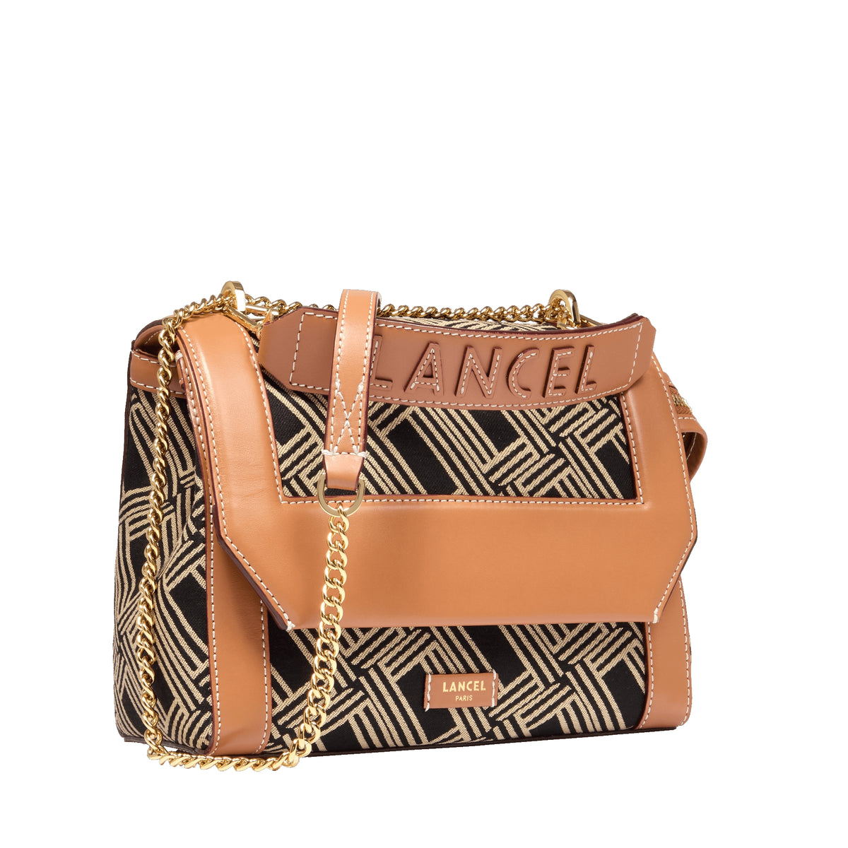 M Ninon flap bag in mixed leather - Multicoloured & Black