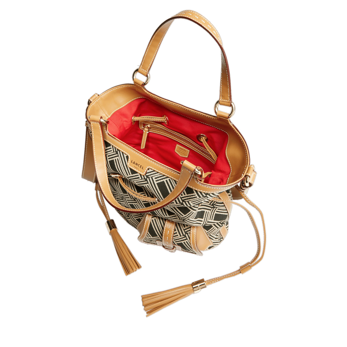 M Premier Flirt bucket bag in mixed leather - Multicoloured & Black