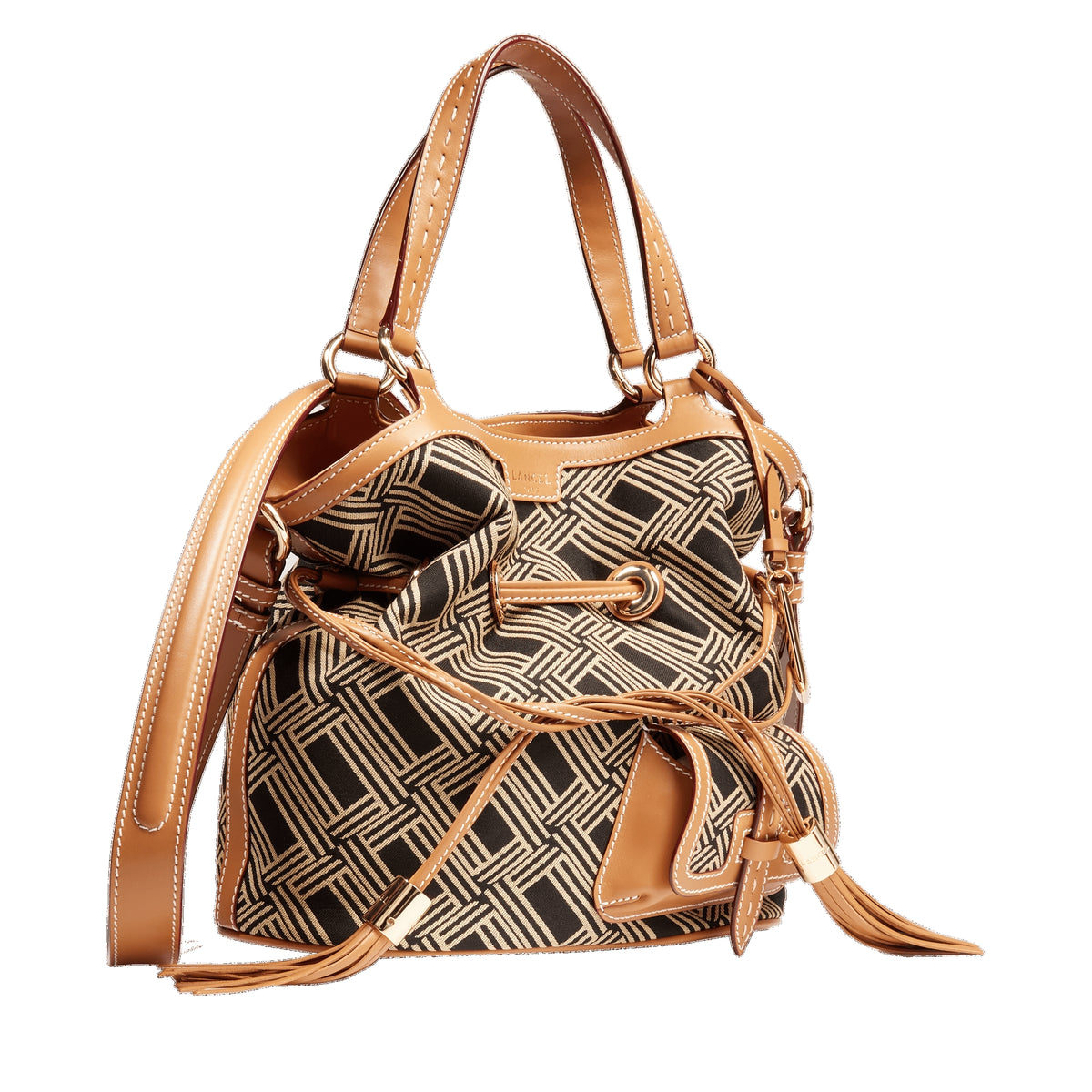 M Premier Flirt bucket bag in mixed leather - Multicoloured & Black