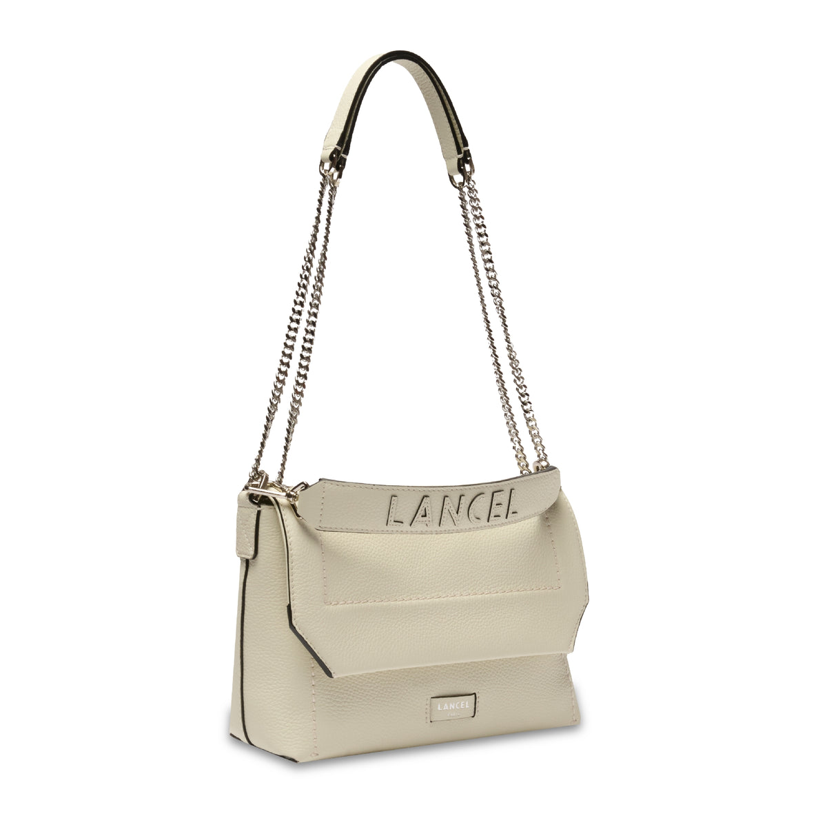 M Ninon Soft leather flap bag - Snow