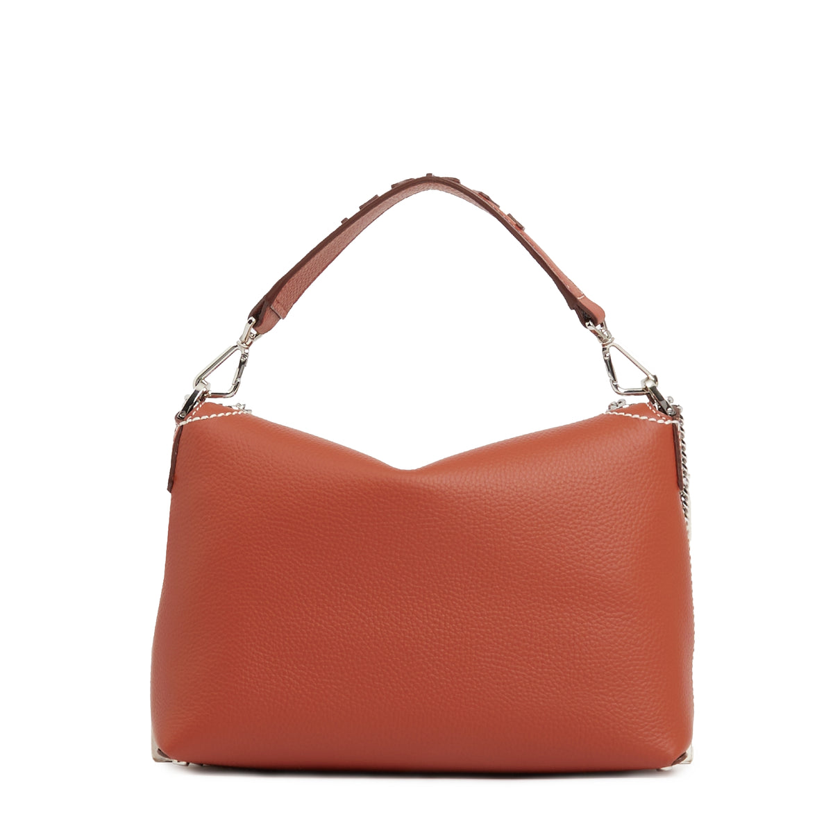 M Ninon Soft leather flap bag - Brick