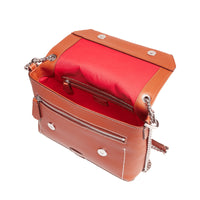 M Ninon Soft leather flap bag - Brick