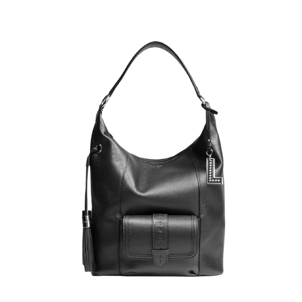 M Premier Flirt zipped leather hobo bag - Black