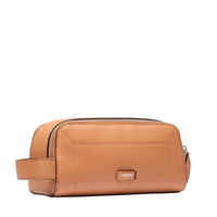 Ninon leather toiletry bag - Camel