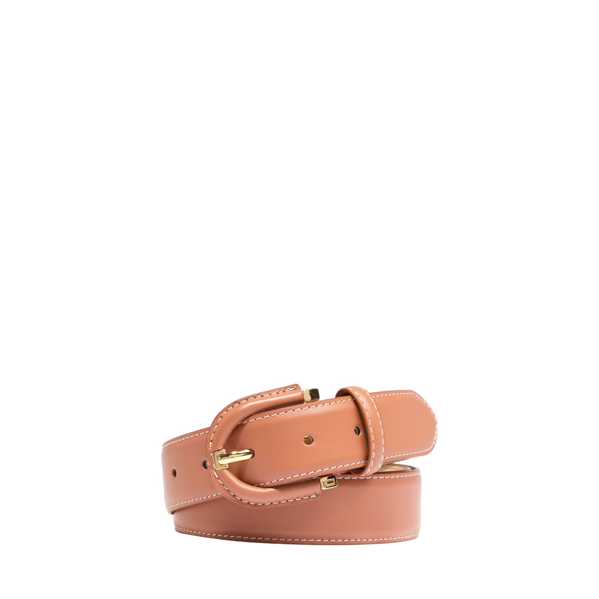 30 mm reversible, adjustable Sienna leather belt - Camel