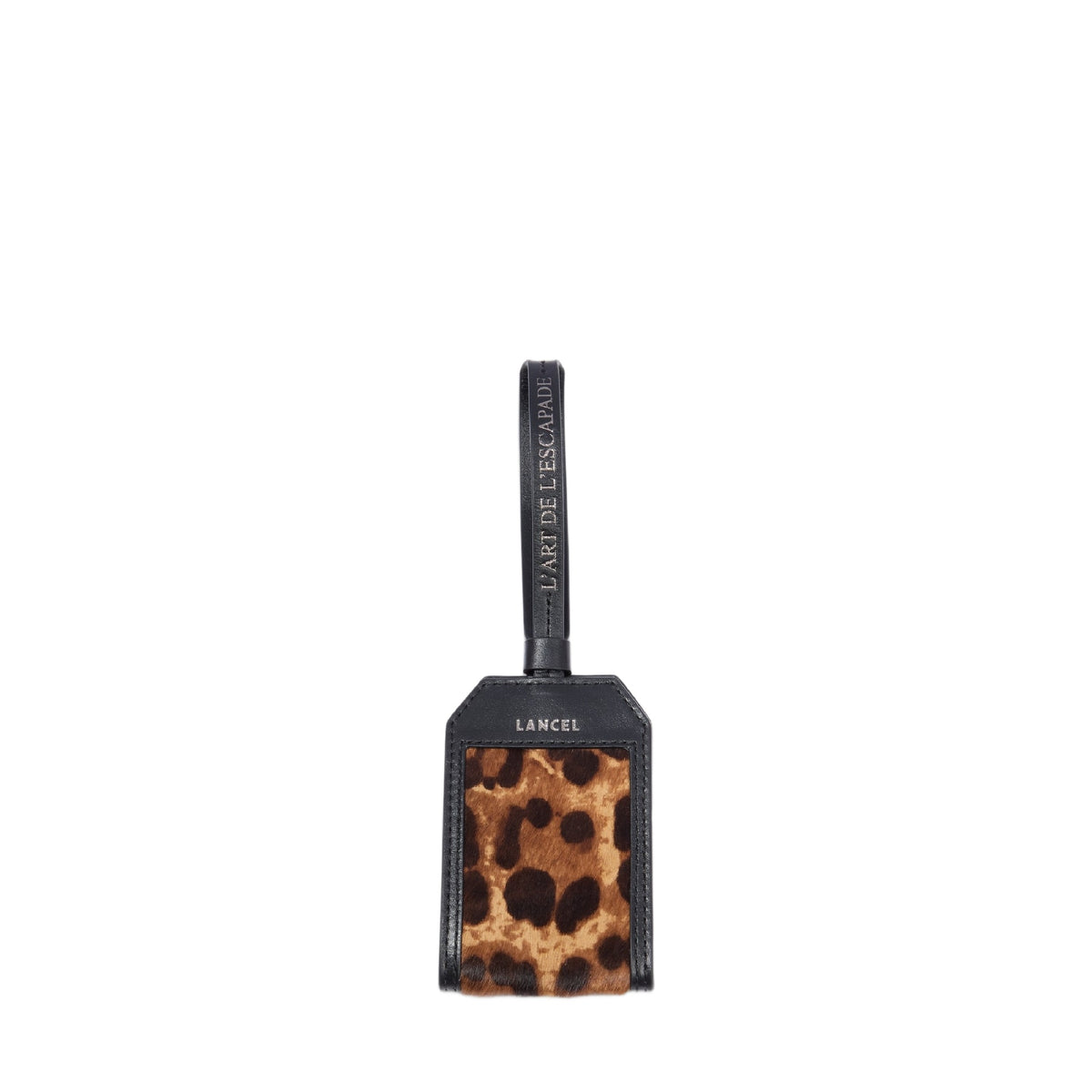 Escapade Leather Address Tag - Multicoloured & Black