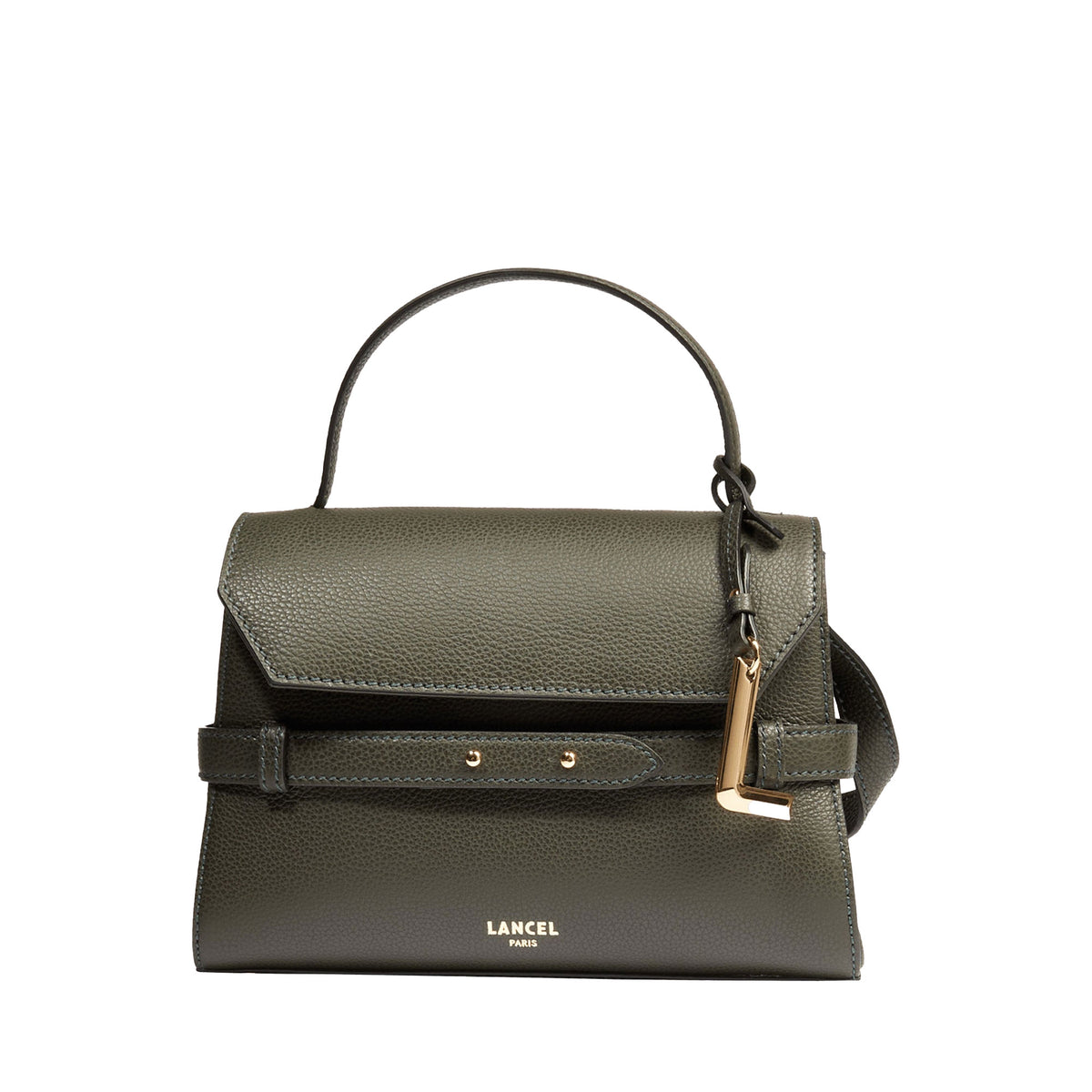 Sac porté main Faubourg en cuir - Vert Amazone