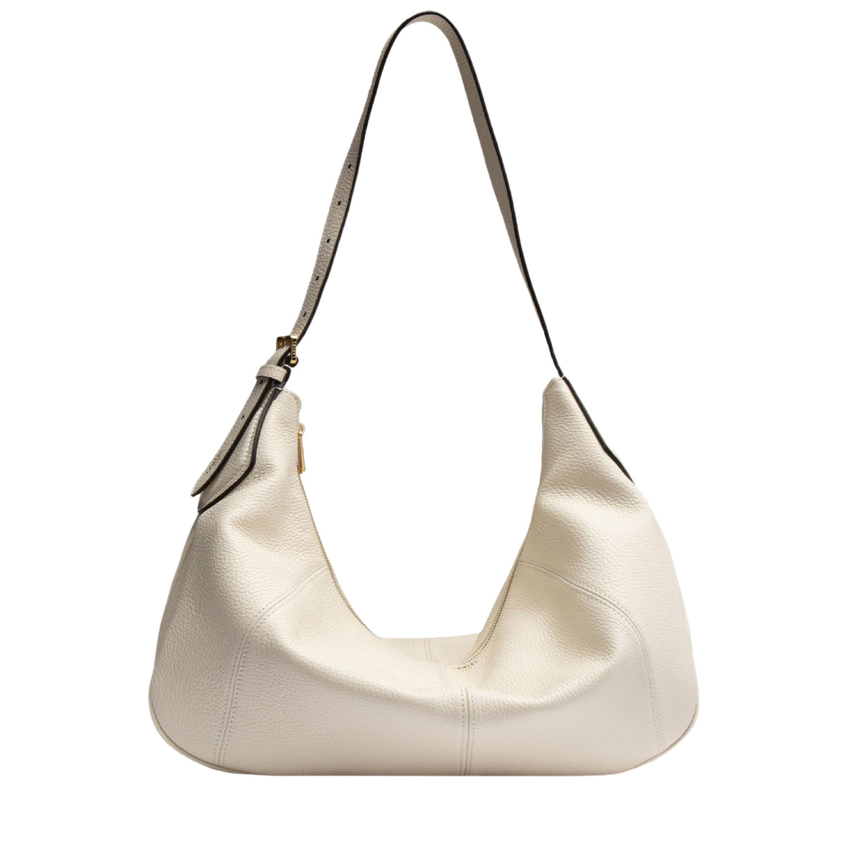 L Victoire zipped leather hobo bag - Snow